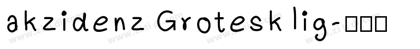 akzidenz Grotesk lig字体转换